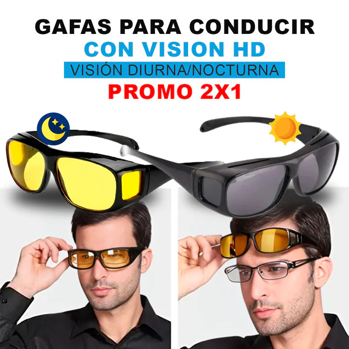 LENTES HD VISION PROTECCION CONDUCCION 2X1
