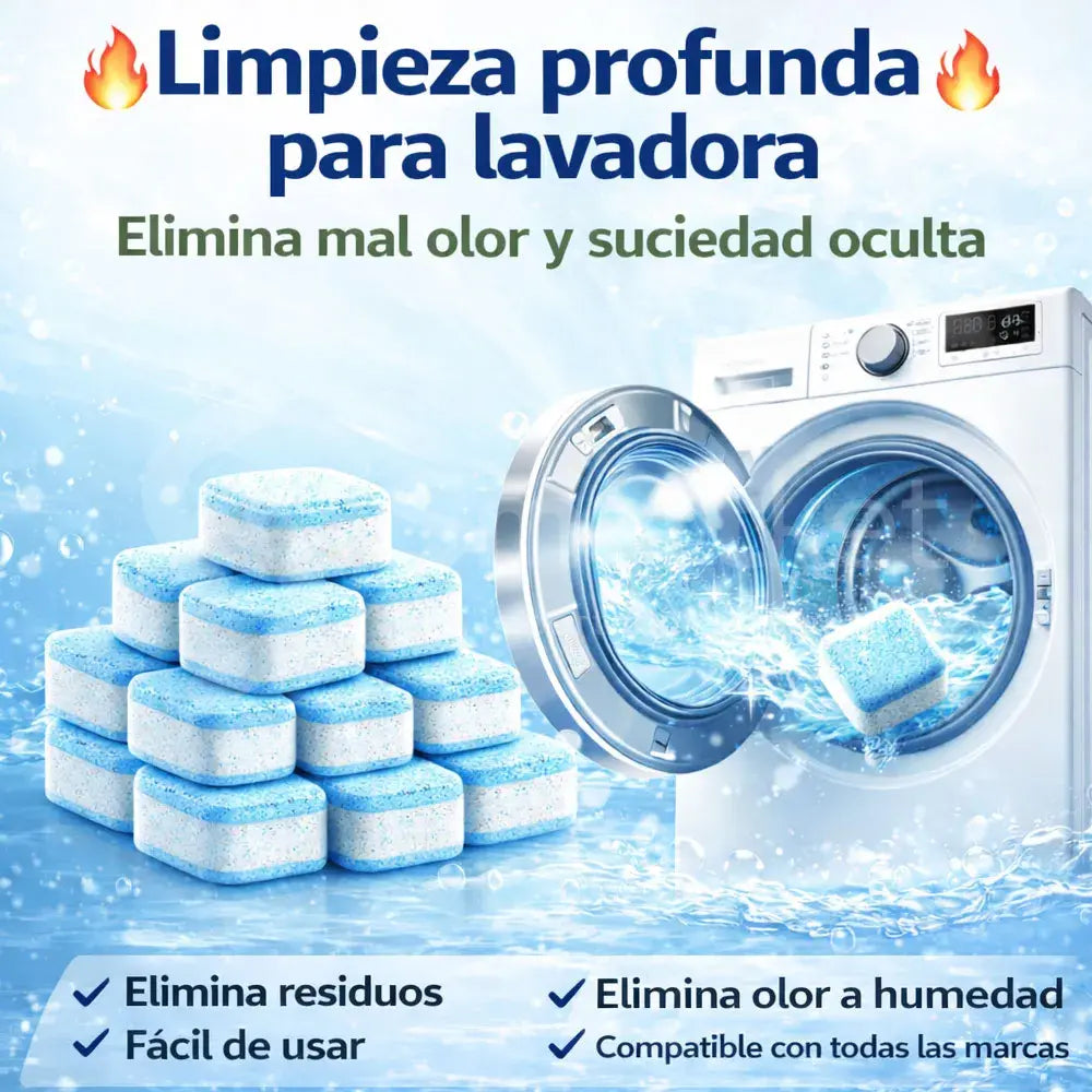 Pack de 12 pastillas limpiadoras para lavadoras