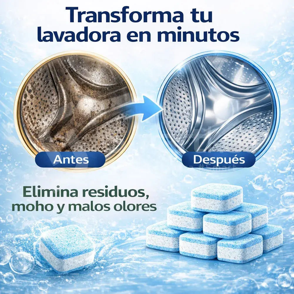 Pack de 12 pastillas limpiadoras para lavadoras