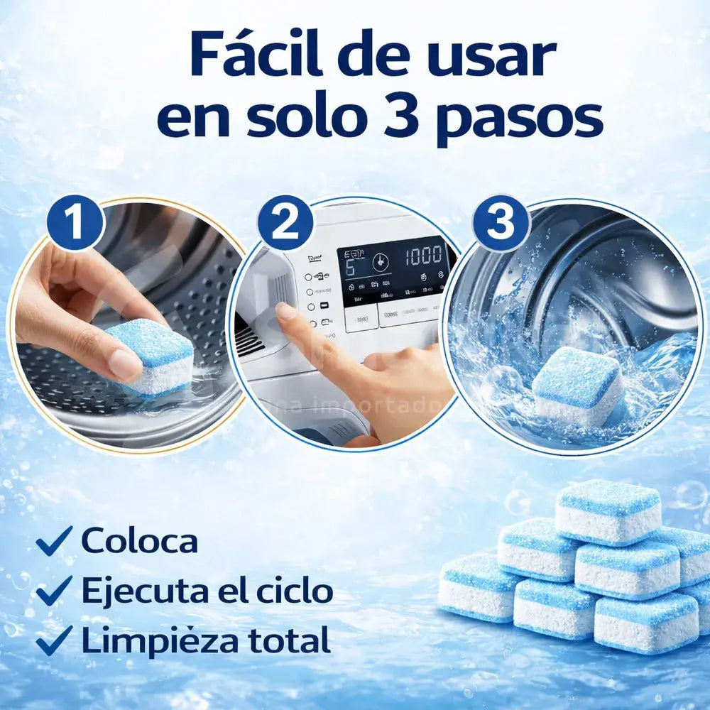 Pack de 12 pastillas limpiadoras para lavadoras