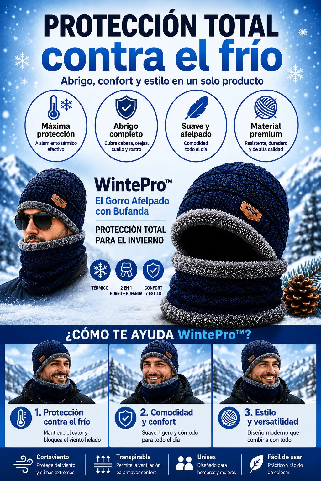 GORRO CON BUFANDA
