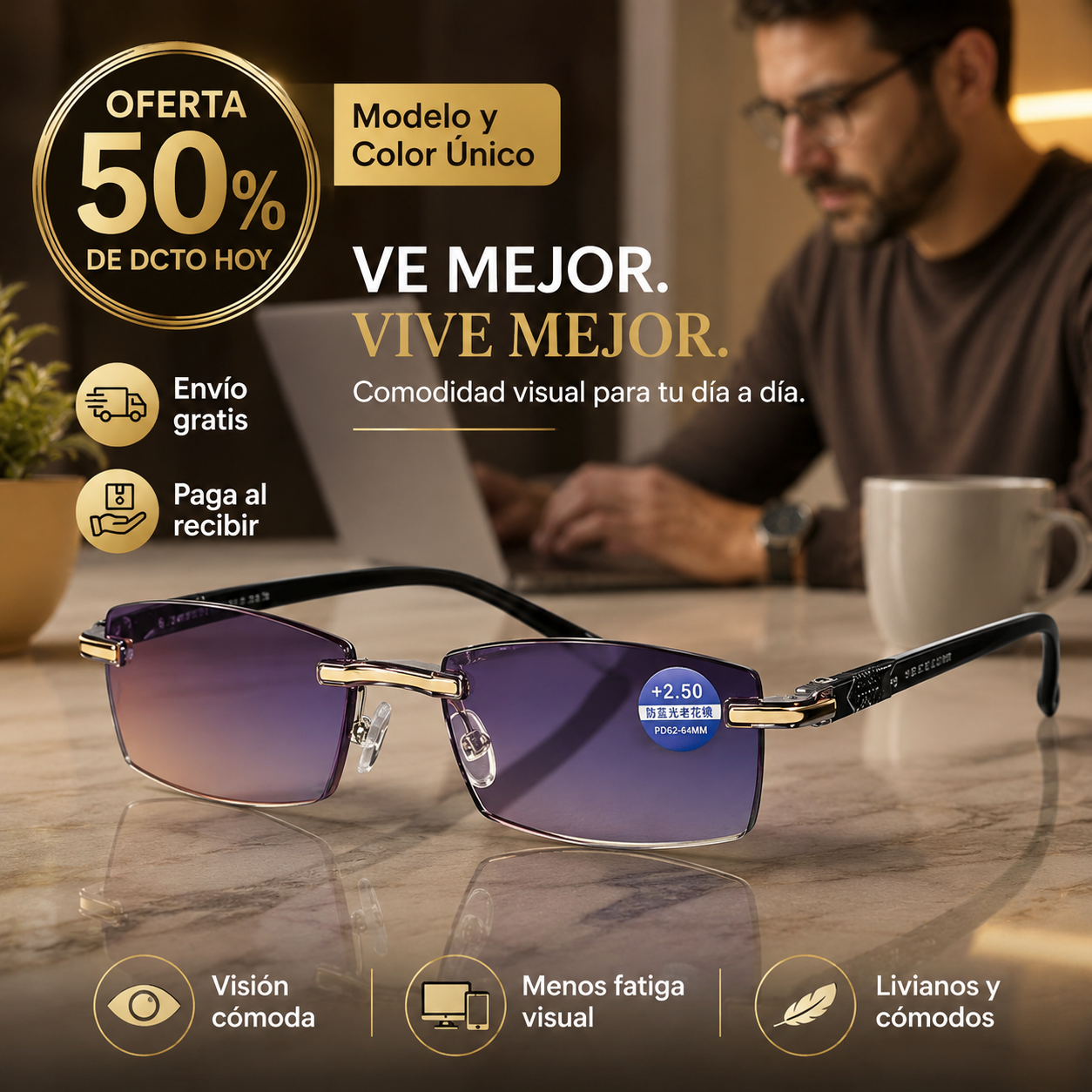 Pack de 2 Lentes Smart RT90 - Enfoque claro en cada distancia (modelo único)