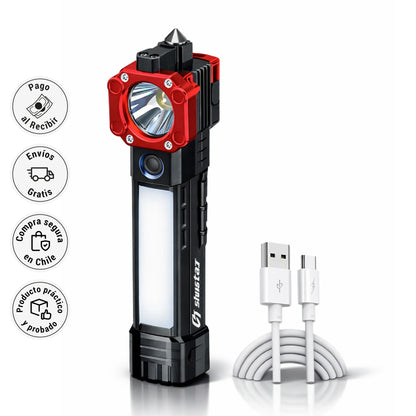 Linterna Multifuncional 4 En 1 Recargable