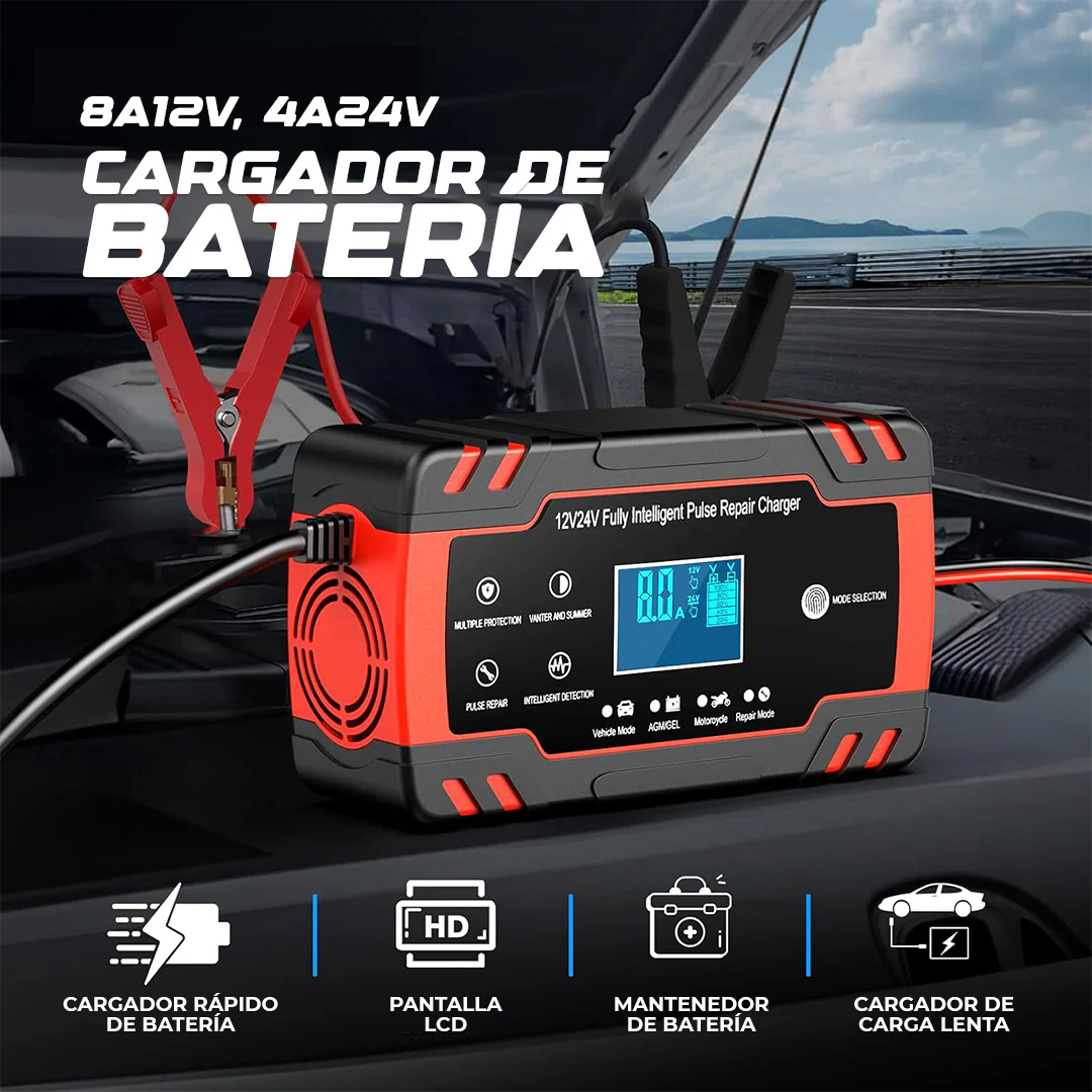 Cargador reparador de baterias para auto.